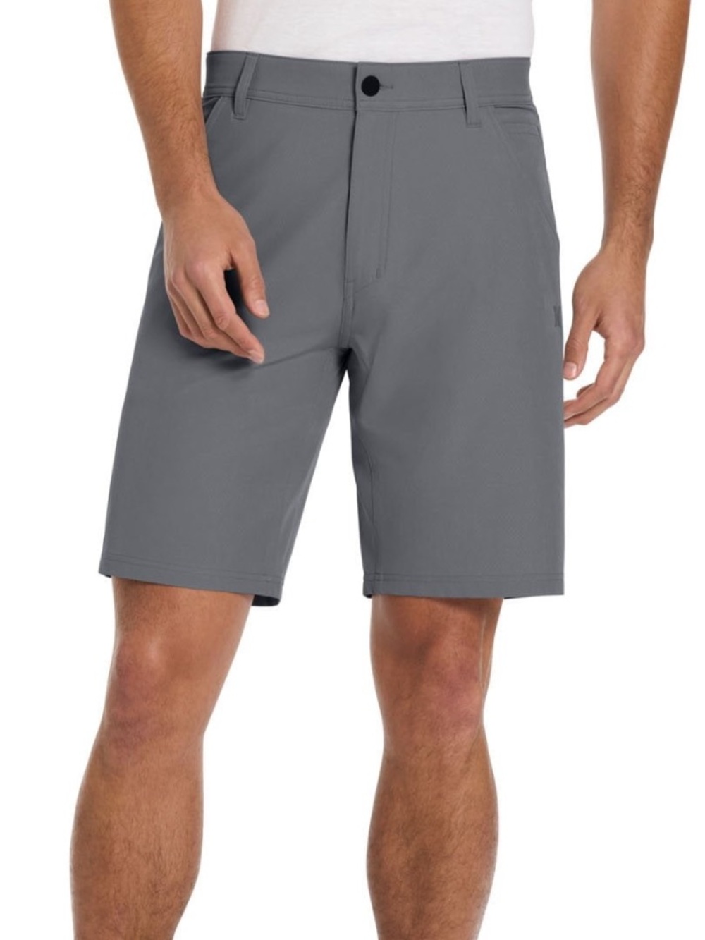 Hurley Men's Light Gray Hybrid Performance Shorts 38 quick dry